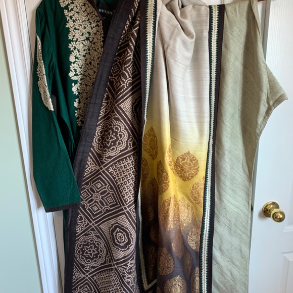 Men’s Sabyasachi Kurta with shawl set green and cream. Perfect condition - Picture 6 of 14